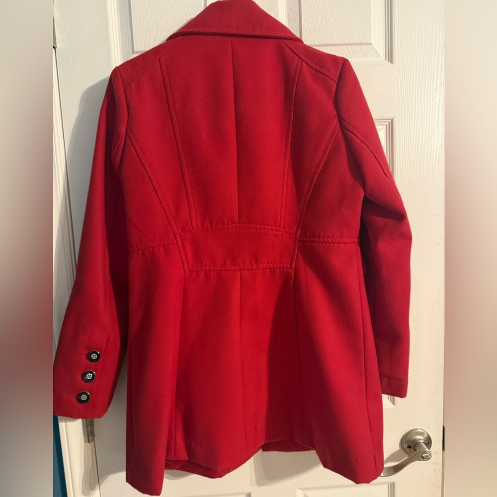 Jessica Simpson Vibrant Red Pea Coat - Picture 5 of 5